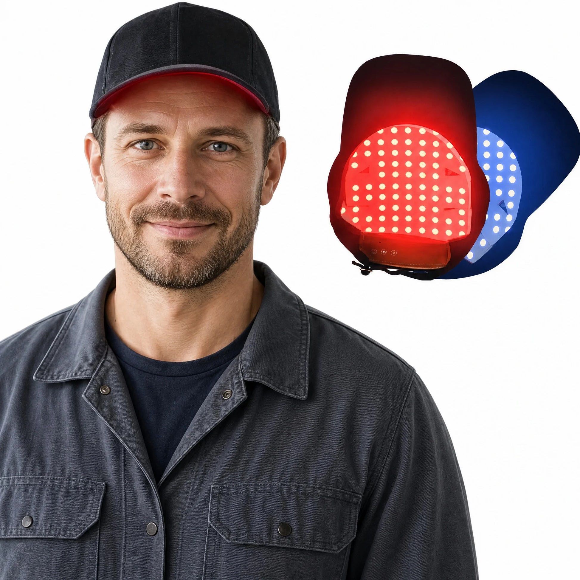Red Light Hair Growth Cap Infrared anti Hair Loss Therapy Device Helps Reduce Hair Loss and Improve Scalp Blood Circulation