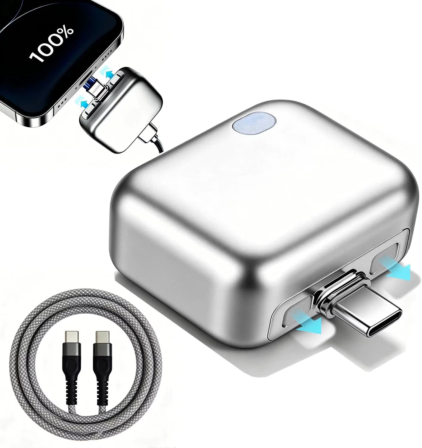 140W Smart Auto Stop Charging Adapter Automatic Power-Off for Phone Prevents Overcharging Extends Battery Life
